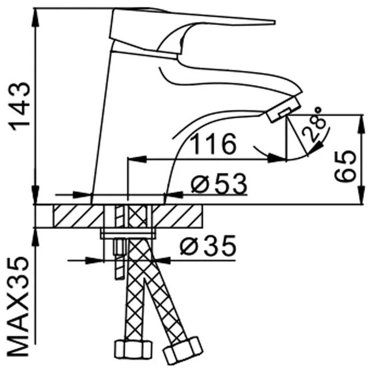 Смеситель для раковины Frap H04 F1004 (латунь)